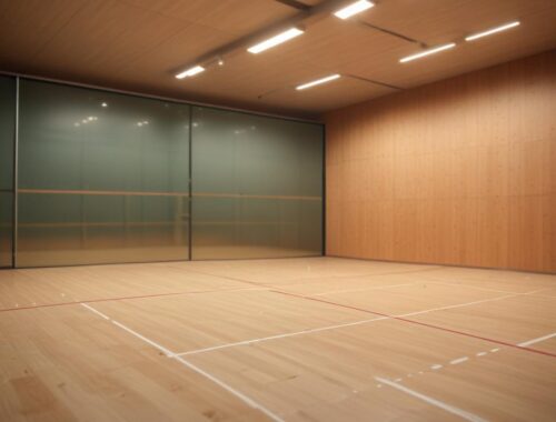 Сквош-корты: требования к размещению, покрытию пола и освещению
