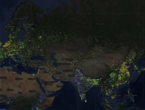 От небоскреба до юрты: географы нанесли на одну карту все 2,75 млрд зданий на Земле — вот что получилось