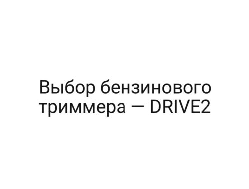 Выбор бензинового триммера — DRIVE2