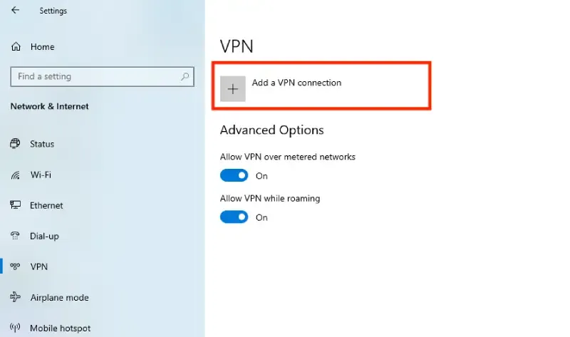 How to Add VPN in Windows