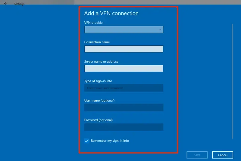 How to Add VPN in Windows