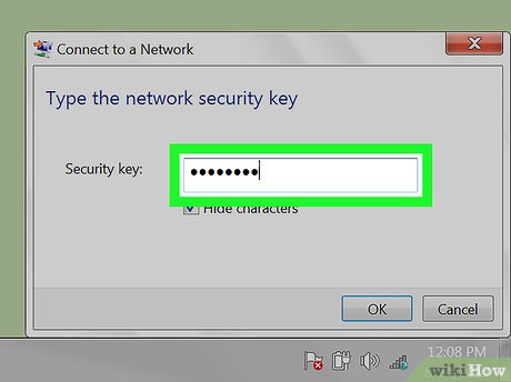 Type the Wi-Fi password to connect.