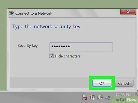 Once you enter the password or press the router button, click OK to connect.