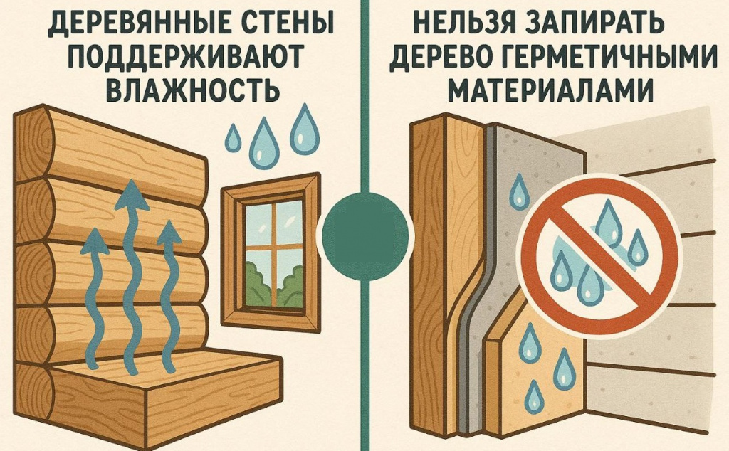 Утепление деревянного дома изнутри: решения для домов из бруса и брёвен